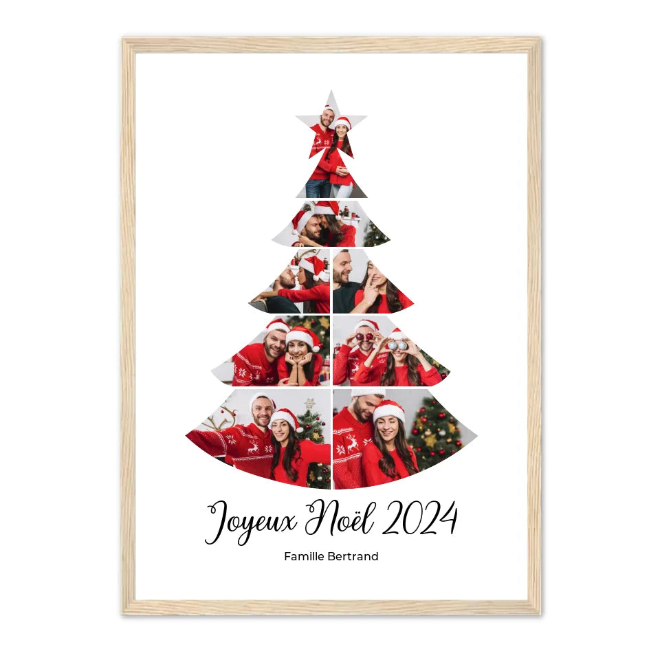 Sapin de Noël Collage - Affiche Personnalisée