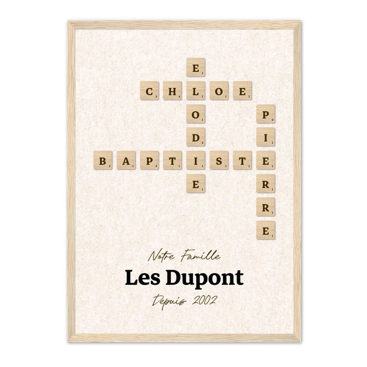 Famille Scrabble - Affiche personnalisée