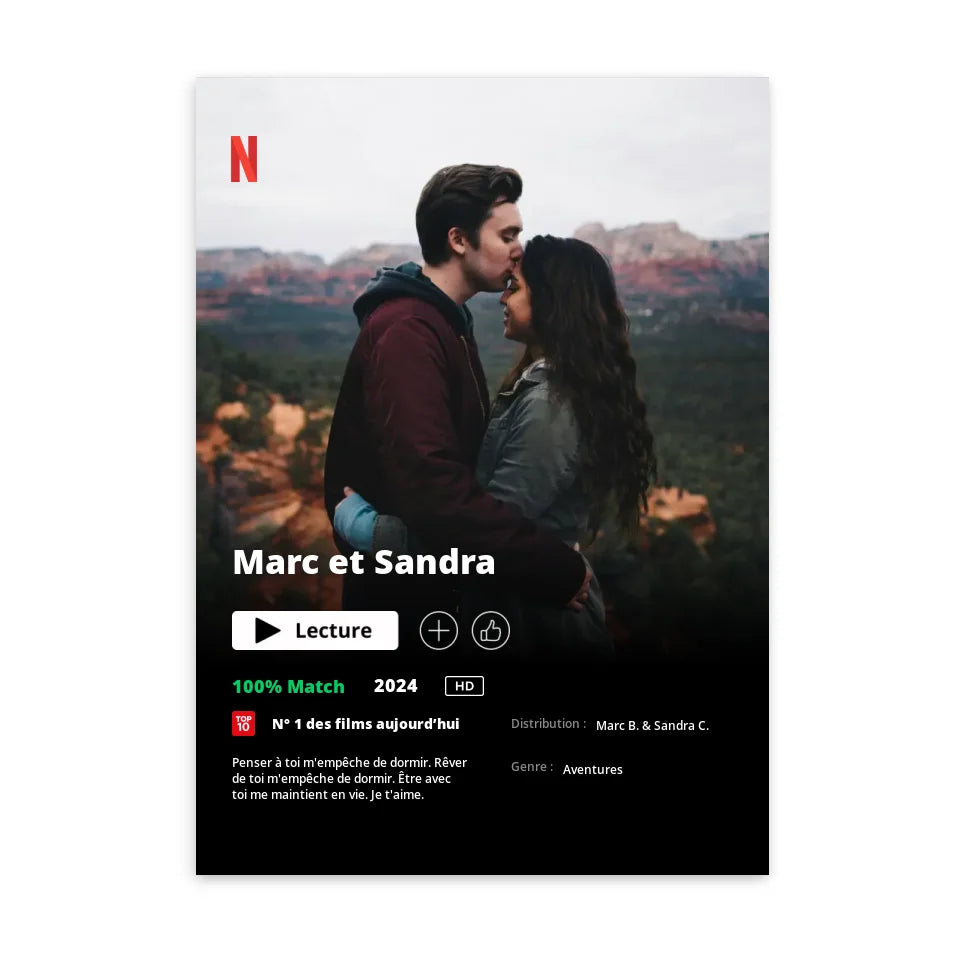 Poster Netflix - Affiche personnalisée