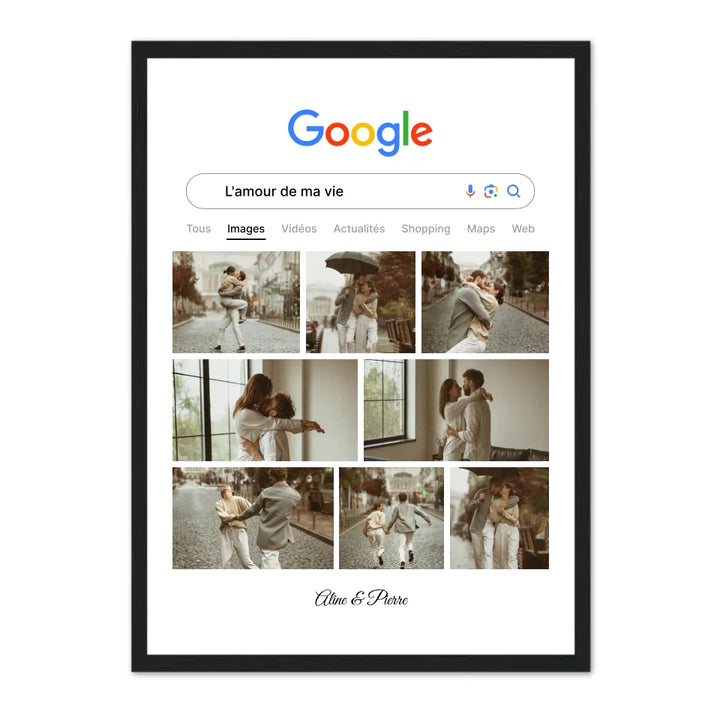 Google Ed. Amour - Affiche Personnalisée