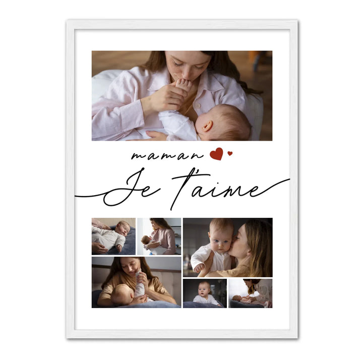 Maman, je t'aime - Affiche Personnalisée