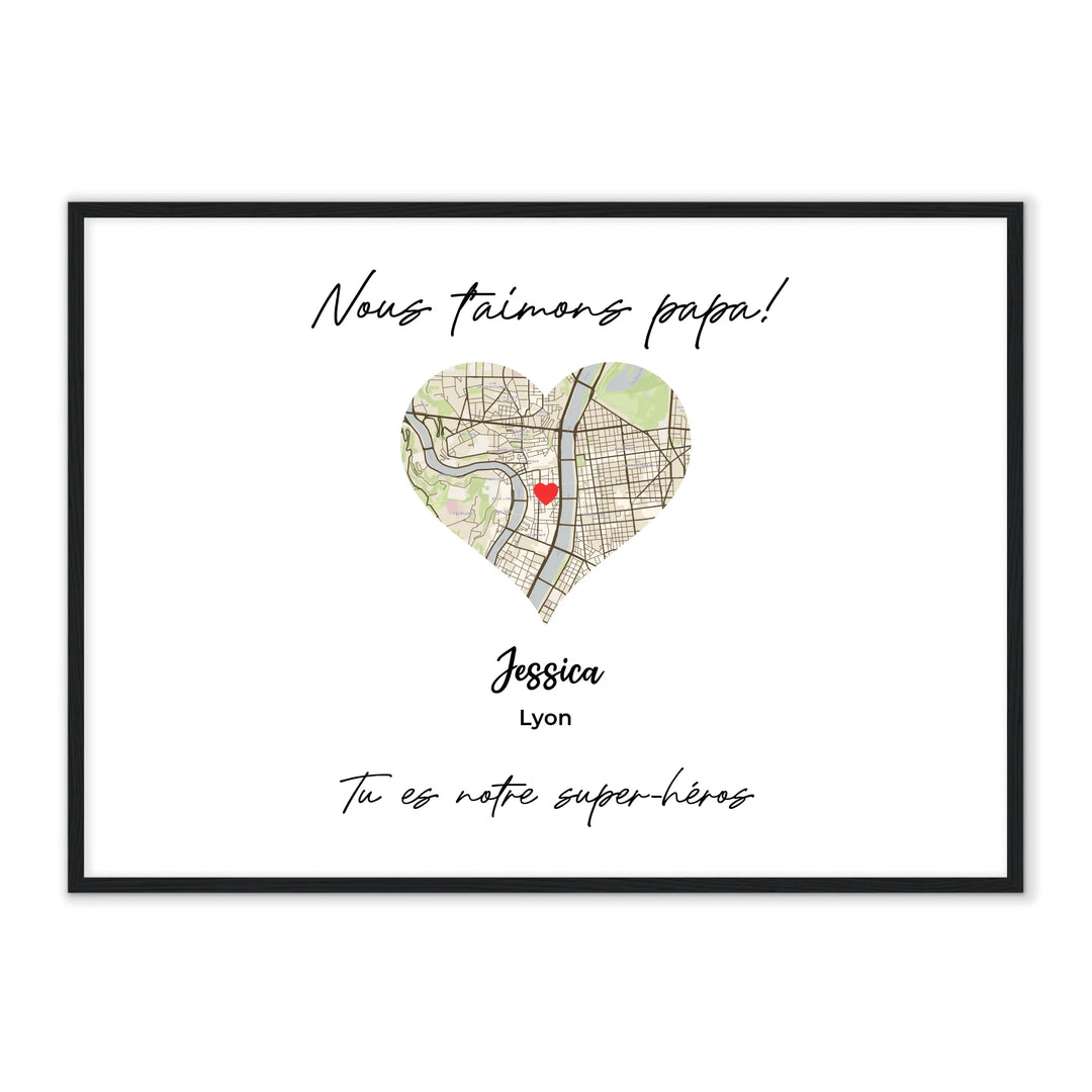 Carte de famille - Papa Affiche Personnalisée