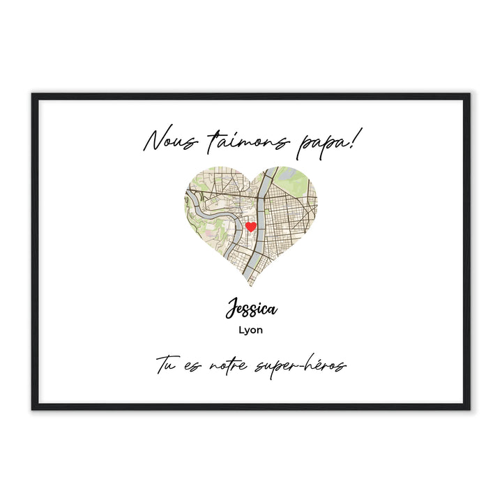 Carte de famille - Papa Affiche Personnalisée