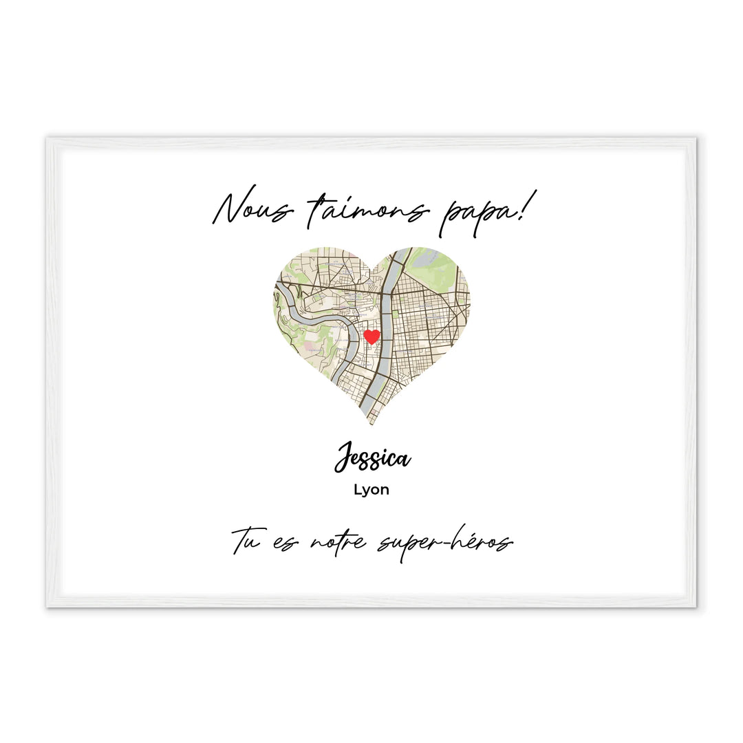 Carte de famille - Papa Affiche Personnalisée