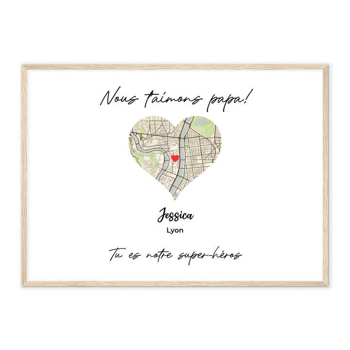 Carte de famille - Papa Affiche Personnalisée