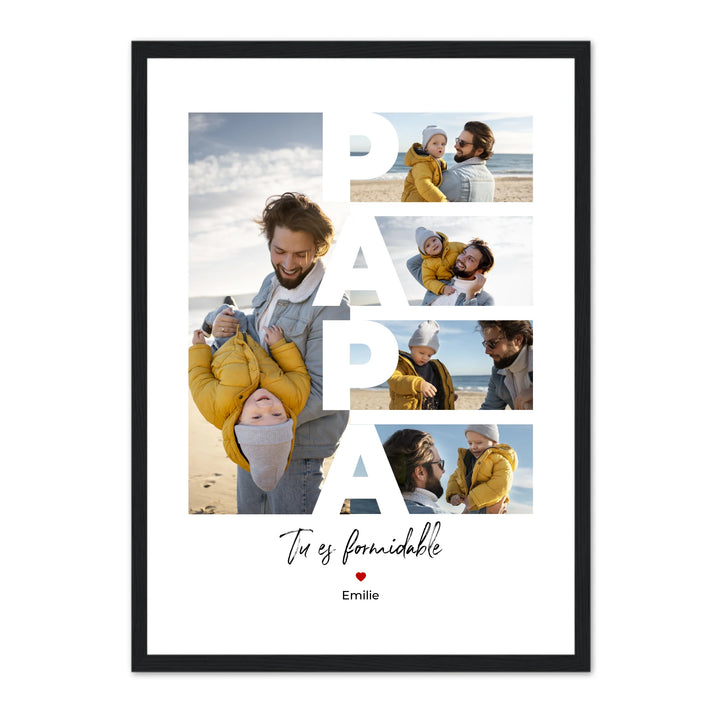 Papa collage - Affiche personnalisée