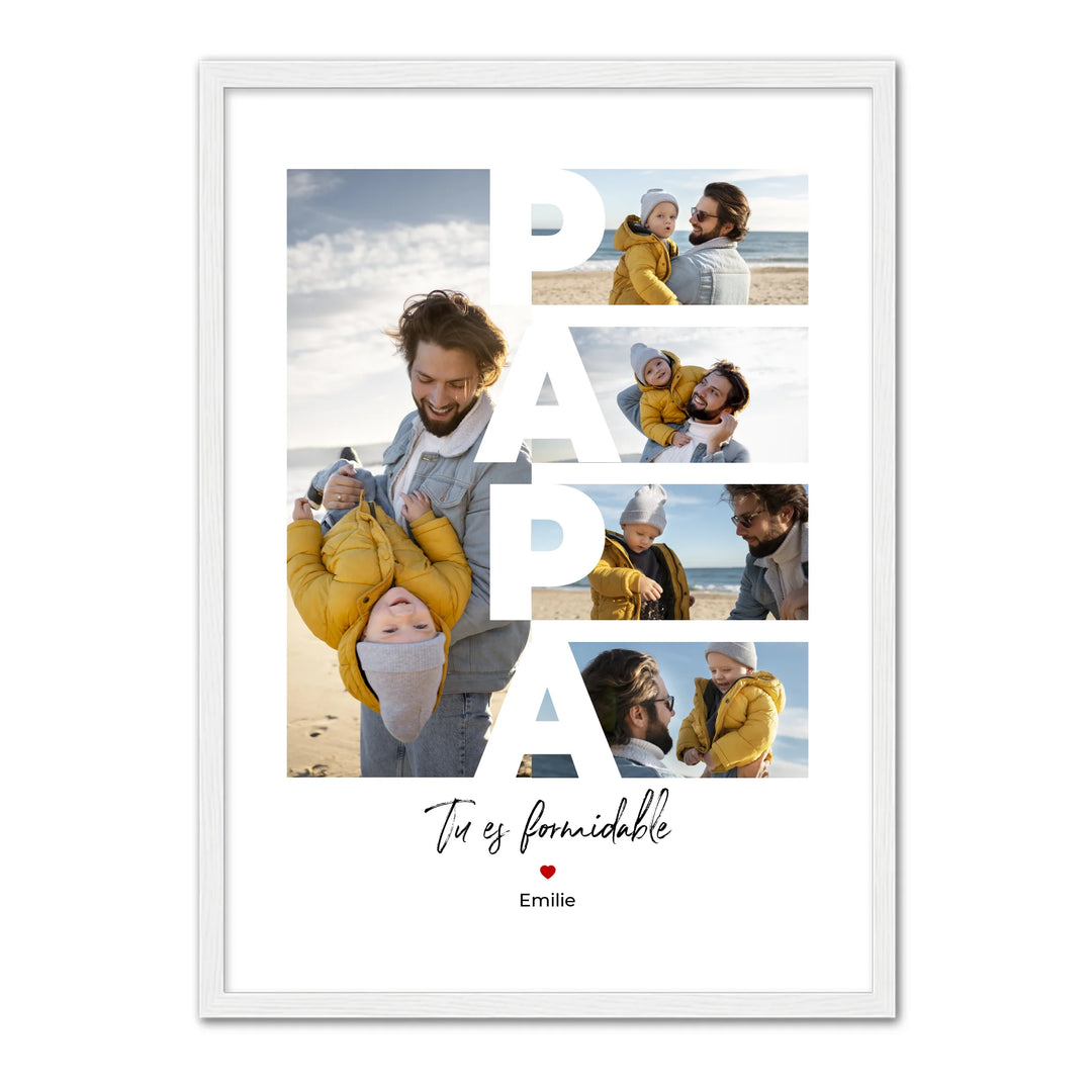 Papa collage - Affiche personnalisée