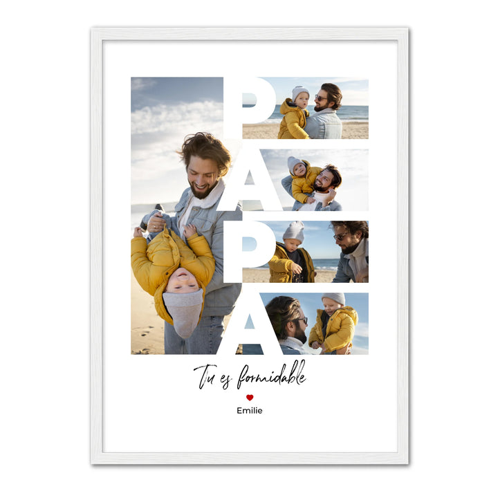 Papa collage - Affiche personnalisée