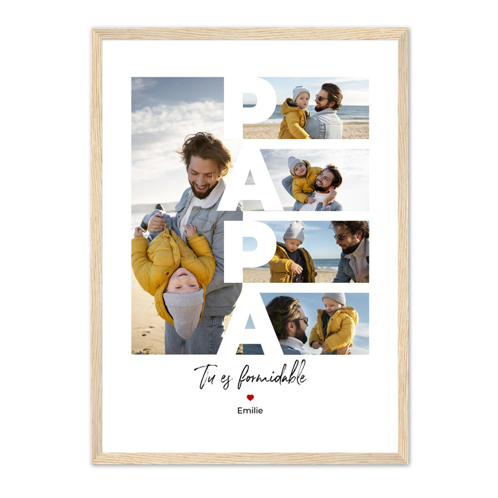 Papa collage - Affiche personnalisée