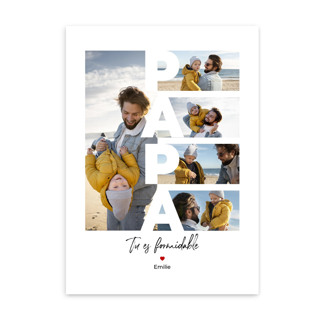 Papa collage - Affiche personnalisée