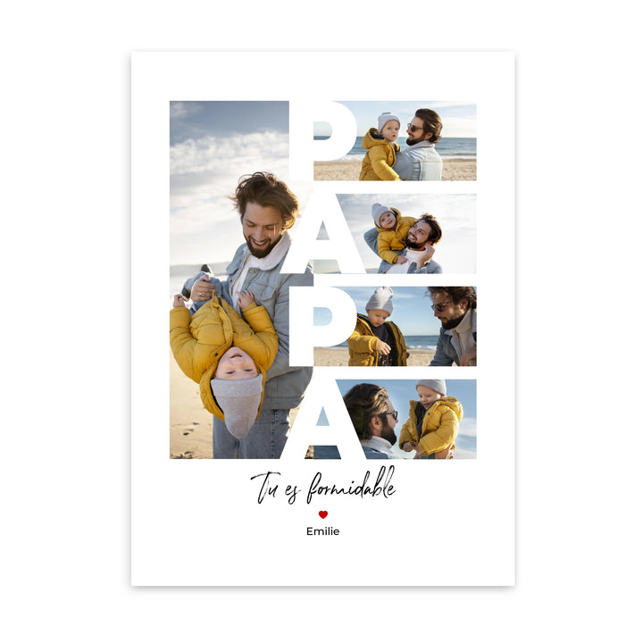 Papa collage - Affiche personnalisée