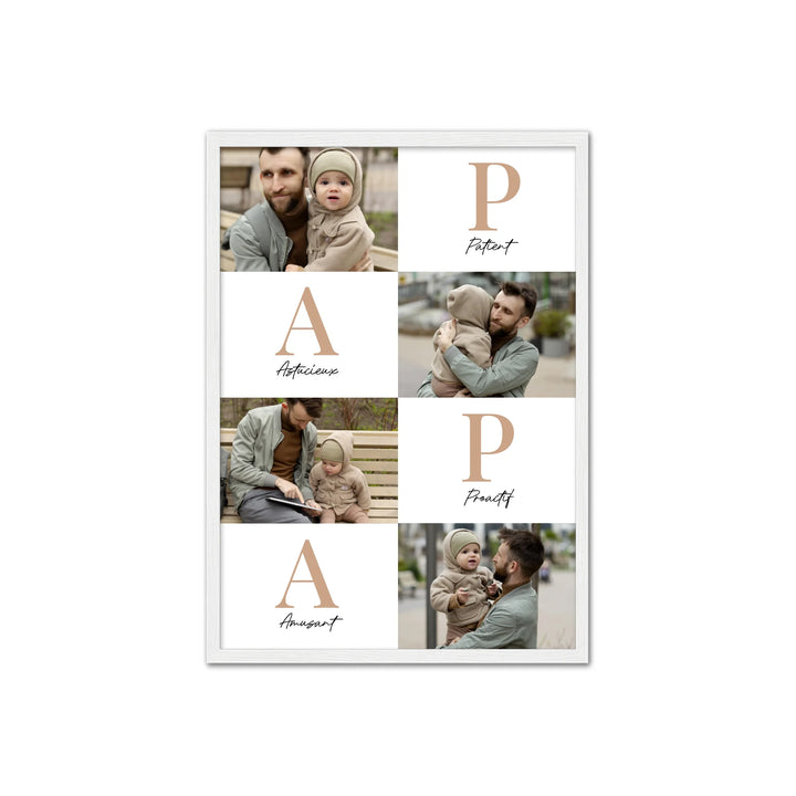 Papa Lettres - Affiche personnalisée