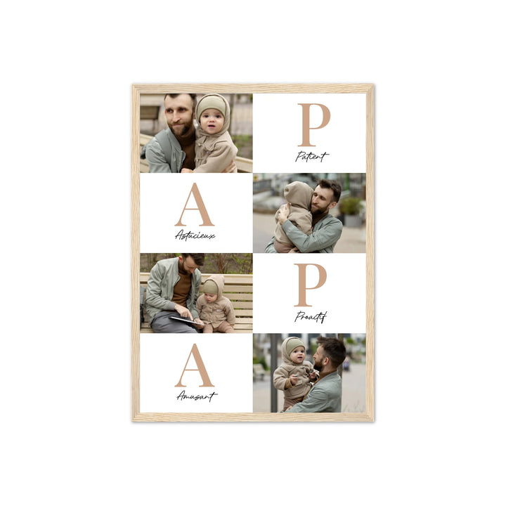 Papa Lettres - Affiche personnalisée