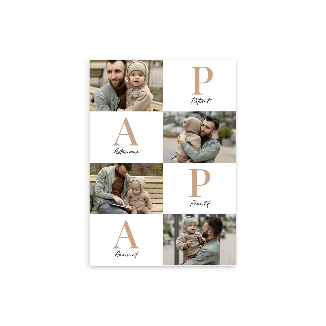 Papa Lettres - Affiche personnalisée
