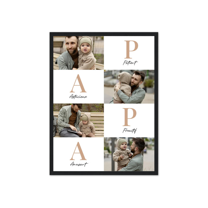 Papa Lettres - Affiche personnalisée