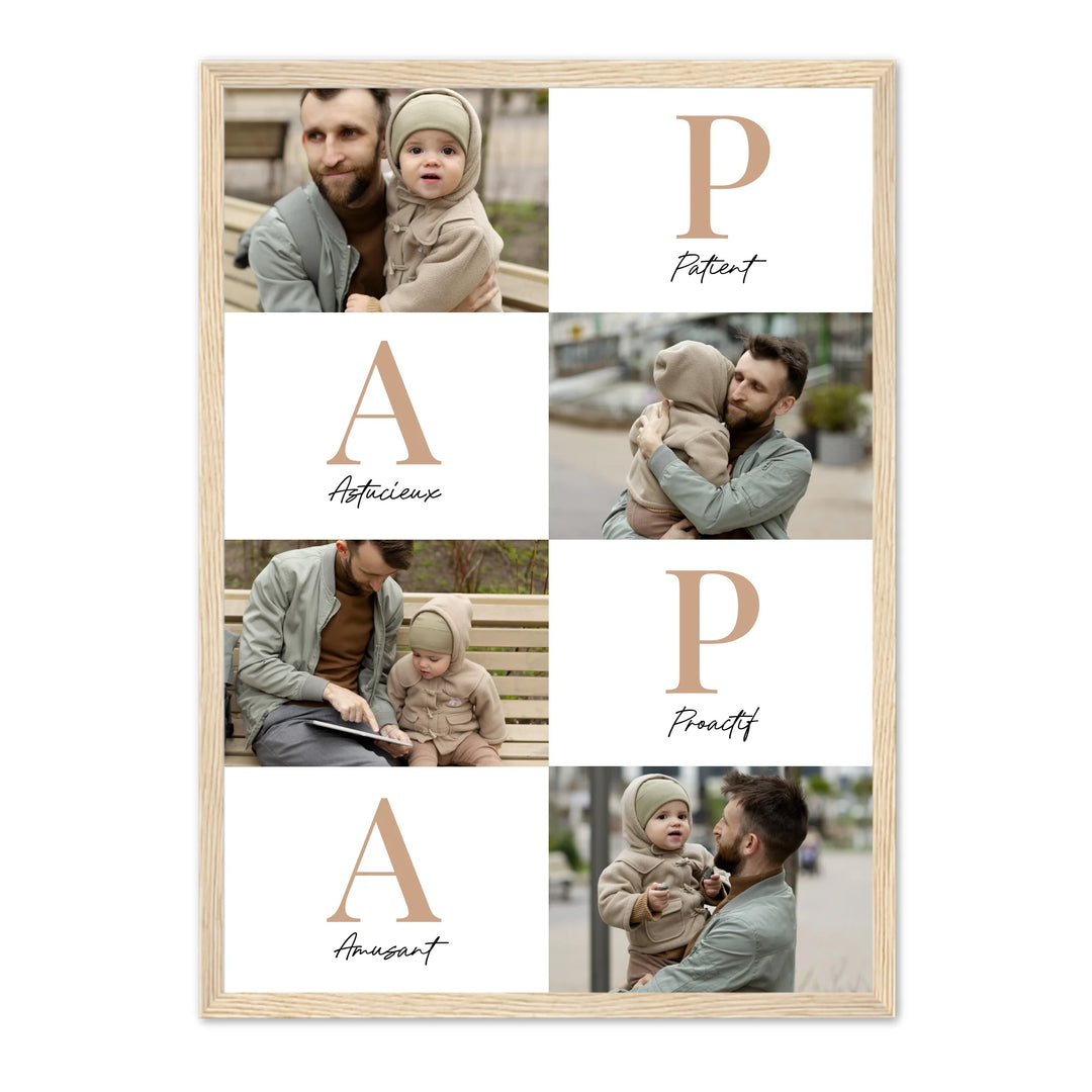 Papa Lettres - Affiche personnalisée