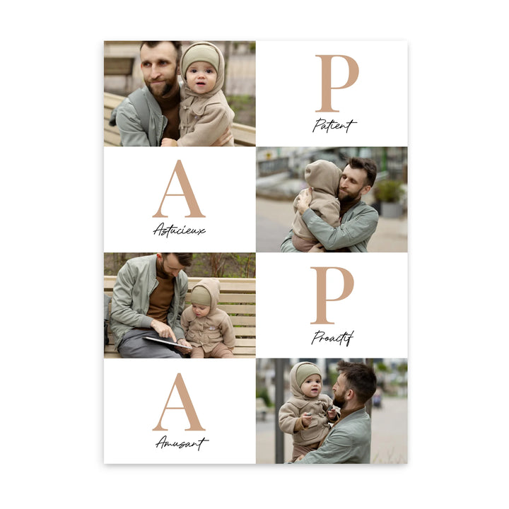 Papa Lettres - Affiche personnalisée