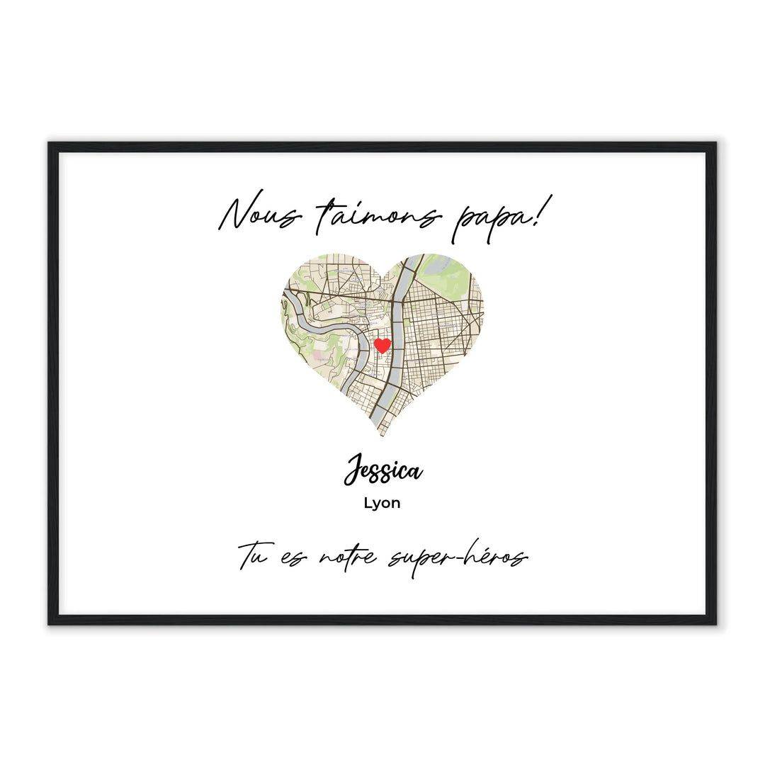 Carte de famille - Papa Affiche Personnalisée