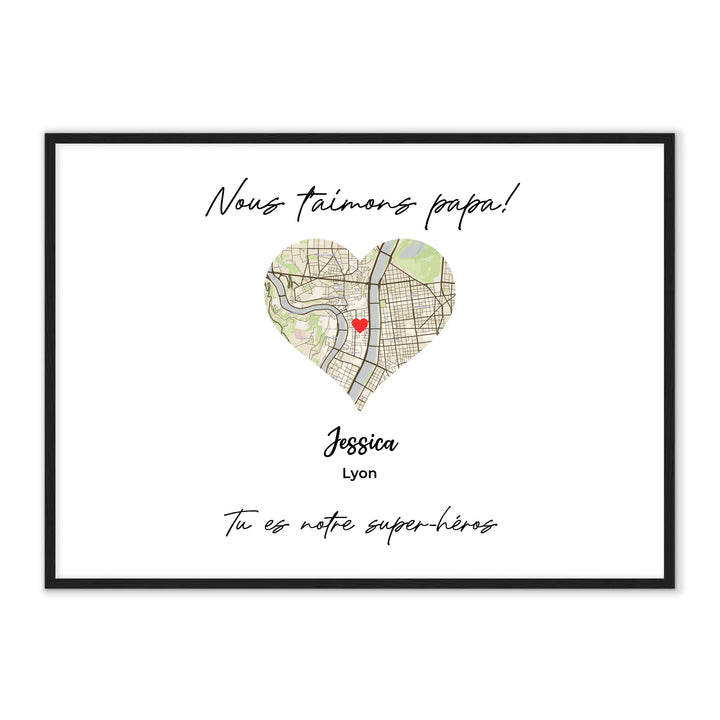 Carte de famille - Papa Affiche Personnalisée