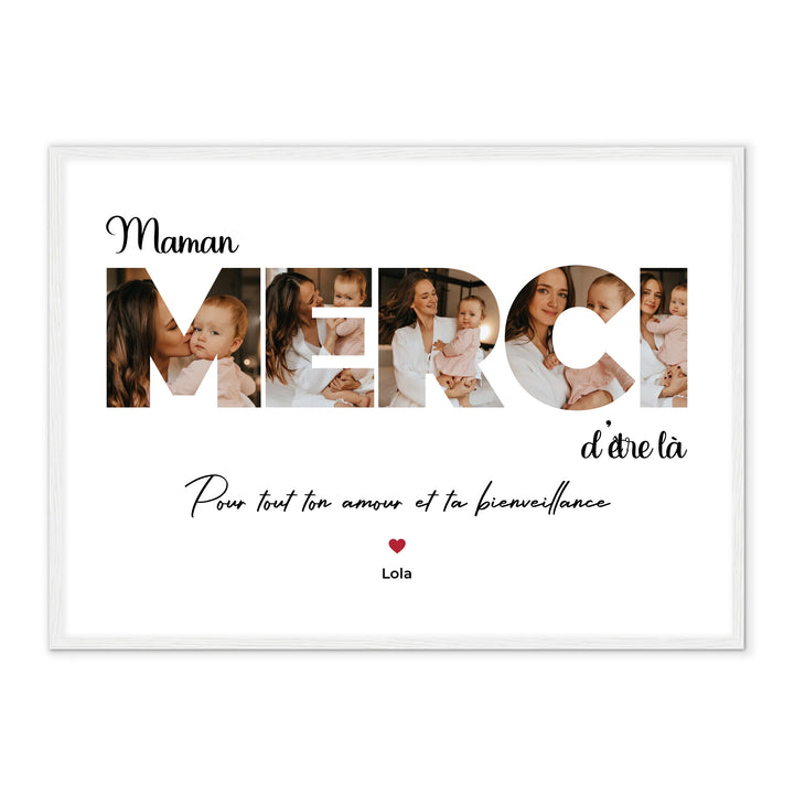 Merci Maman - Affiche Personnalisée