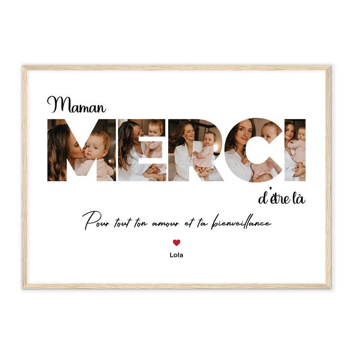 Merci Maman - Affiche Personnalisée