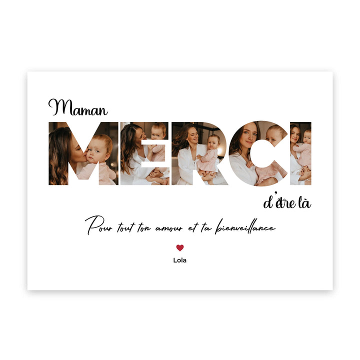 Merci Maman - Affiche Personnalisée