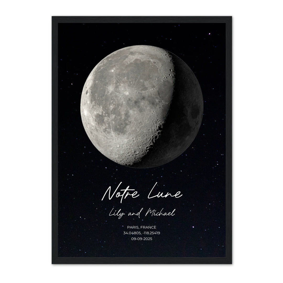 Phase lunaire couple - Affiche Personnalisée