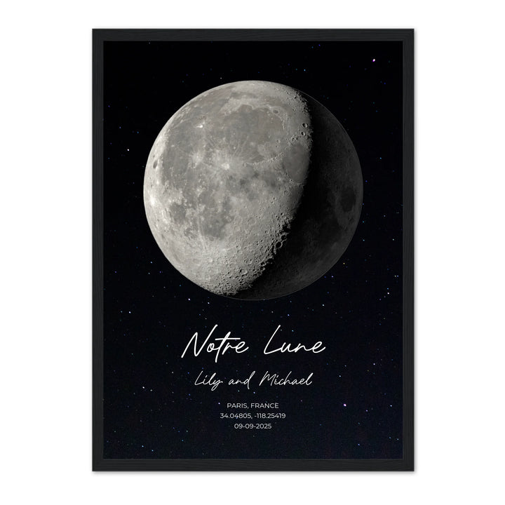 Phase lunaire couple - Affiche Personnalisée