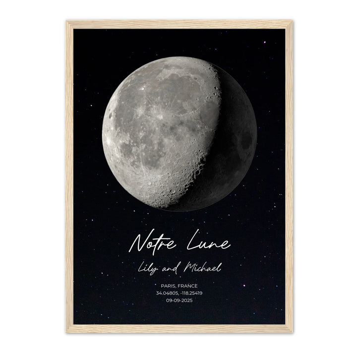 Phase lunaire couple - Affiche Personnalisée