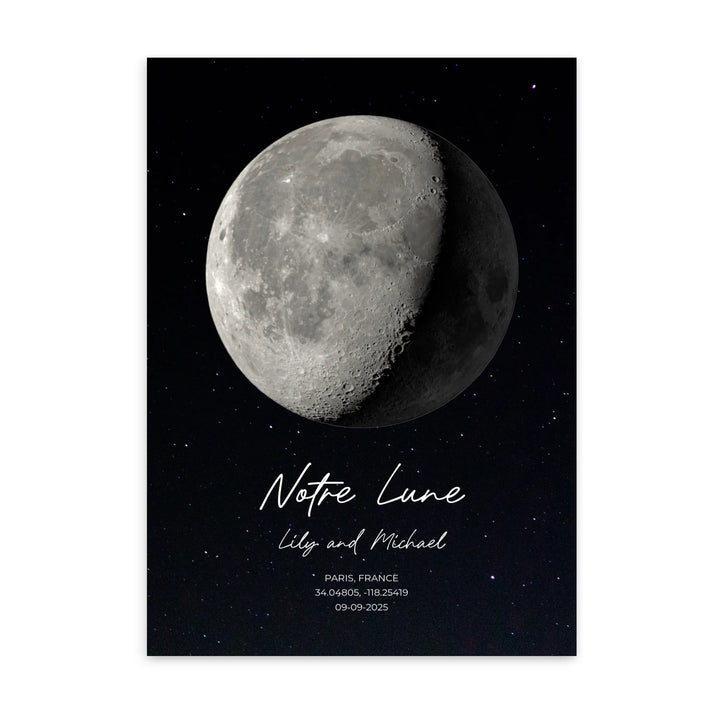 Phase lunaire couple - Affiche Personnalisée