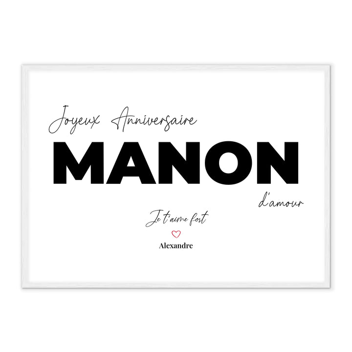 Ajoutez votre prénom - Affiche personnalisée