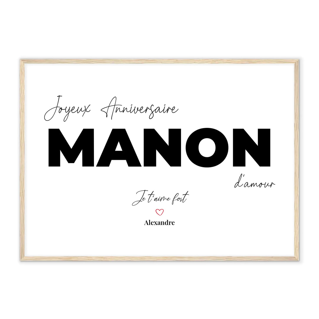 Ajoutez votre prénom - Affiche personnalisée