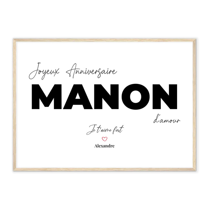 Ajoutez votre prénom - Affiche personnalisée