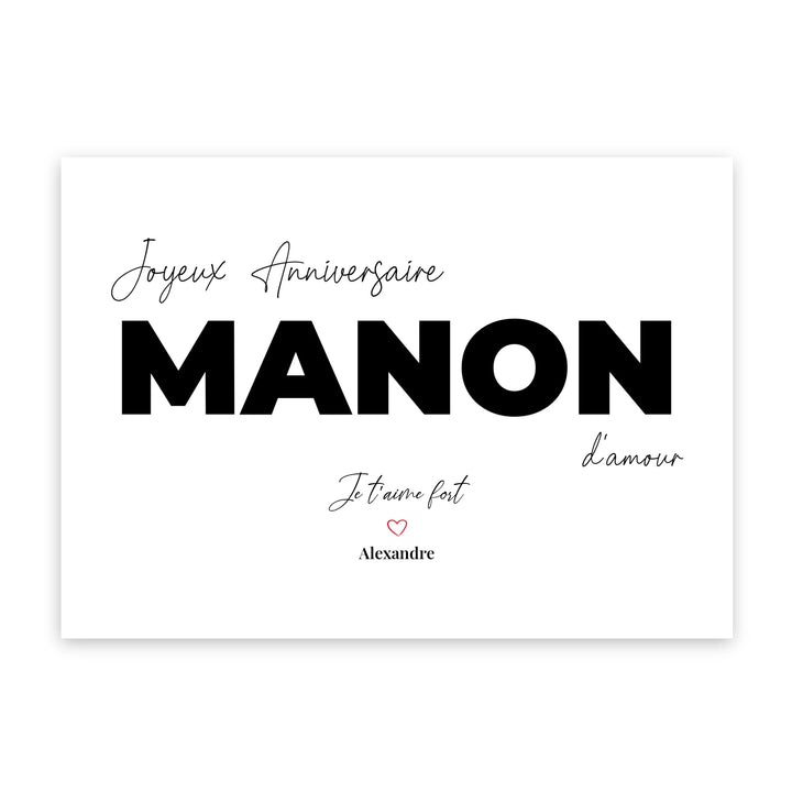 Ajoutez votre prénom - Affiche personnalisée