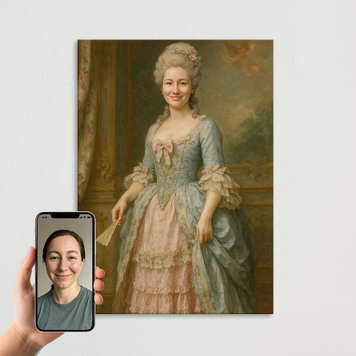 La Marquise Élégante Portrait Personnalisé